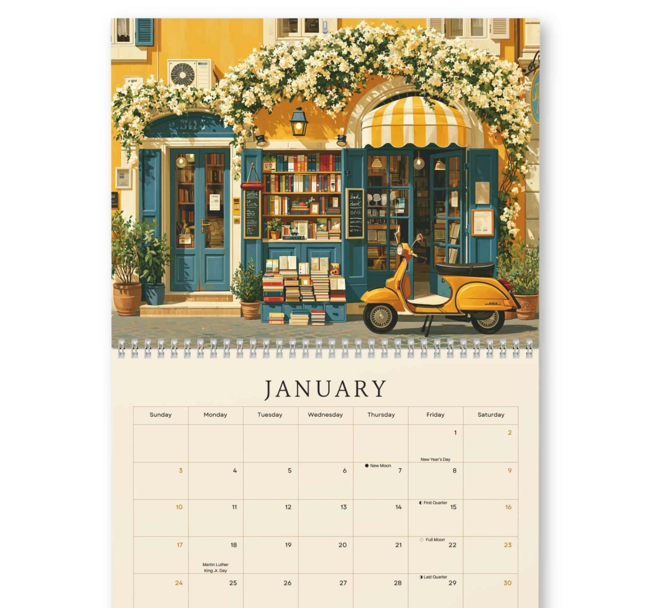 Vespa Calendar - Etsy