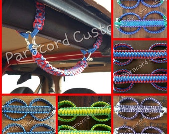 Custom Jeep Paracord Roll Bar Grab Handles - You choose the colors! Fits all models of Wranglers + Gladiator!