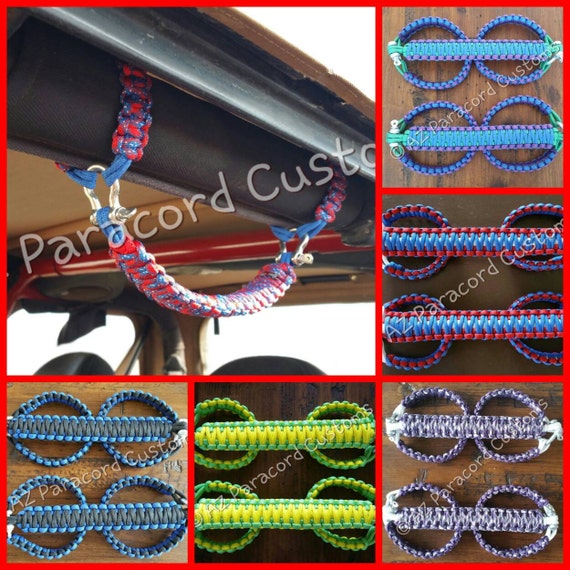 Custom 3 Color Paracord Jeep Wrangler Grab Handles Pick Your Options Car & Vehicle Accessories