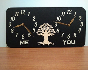 Time Zone Clock Etsy