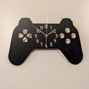Wall Clock Game Console Non-ticking, Gamer Gift, Joystick, Teens Game Zone, Gaming Room Wall Art Decor, Wooden 12-18 inch image 9