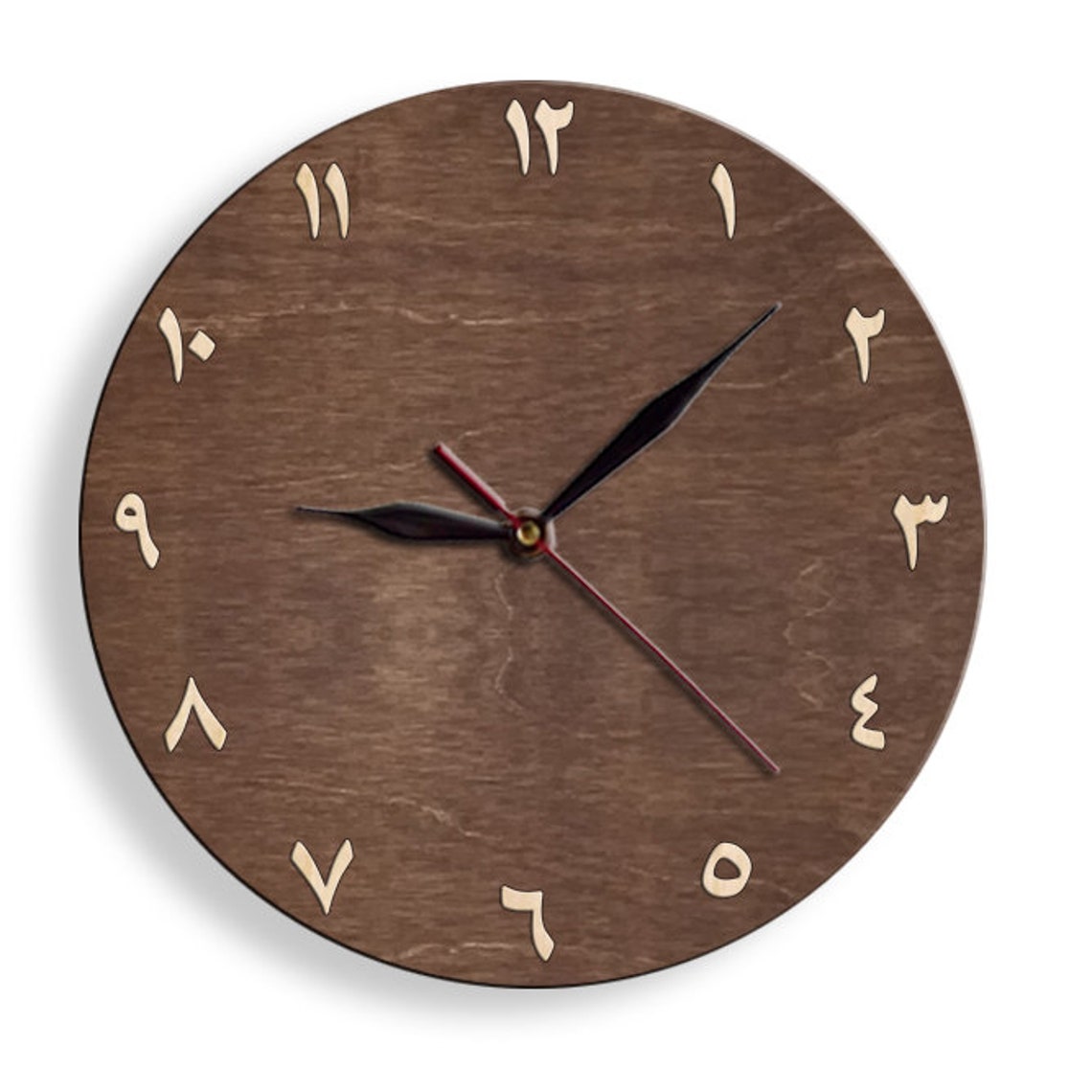 Clock Arabic Numbers Wood Nonticking Wall Clock LARGE 1218 Etsy