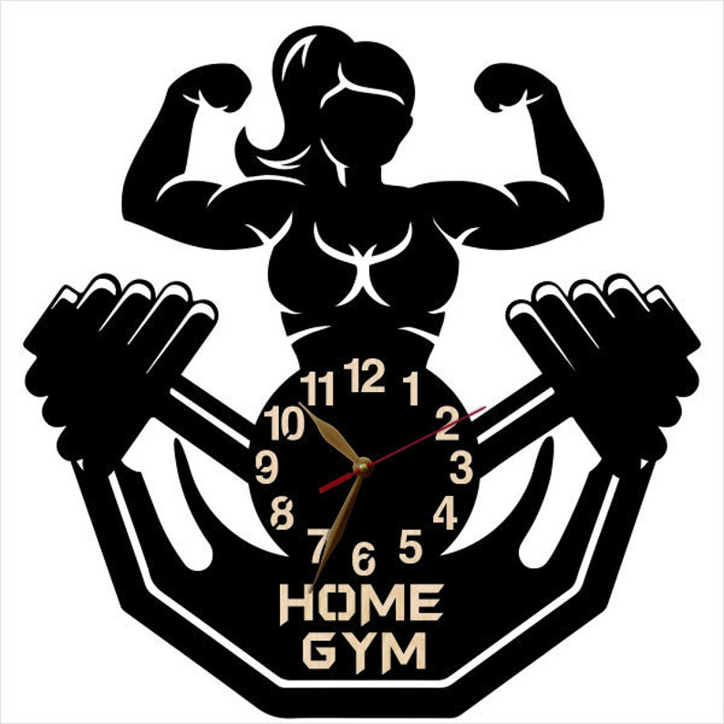 Wall Clock Bodybuilding 12-18inch, Bodybuilder Coach Gift, Powerlifter Home Gym Man Woman Woman