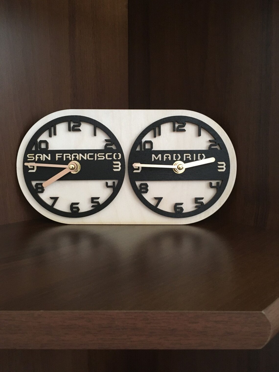 Time Zone Wall Clock City/State/Country Sign World Clock Etsy