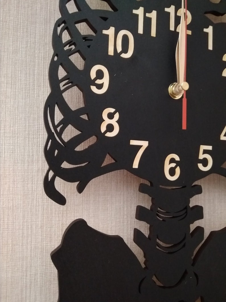 Wall Clock Human Skeleton Med Student Anatomist Gift Bones BIG Etsy