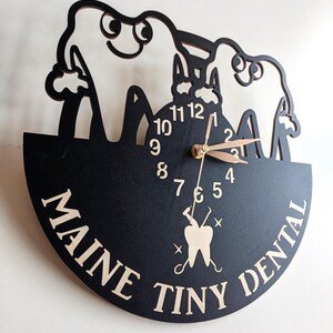 Wall Clock Dental Care 12-18inch, Medical BIG Wood LARGE Dental Office Decor, Dentist gift image 7