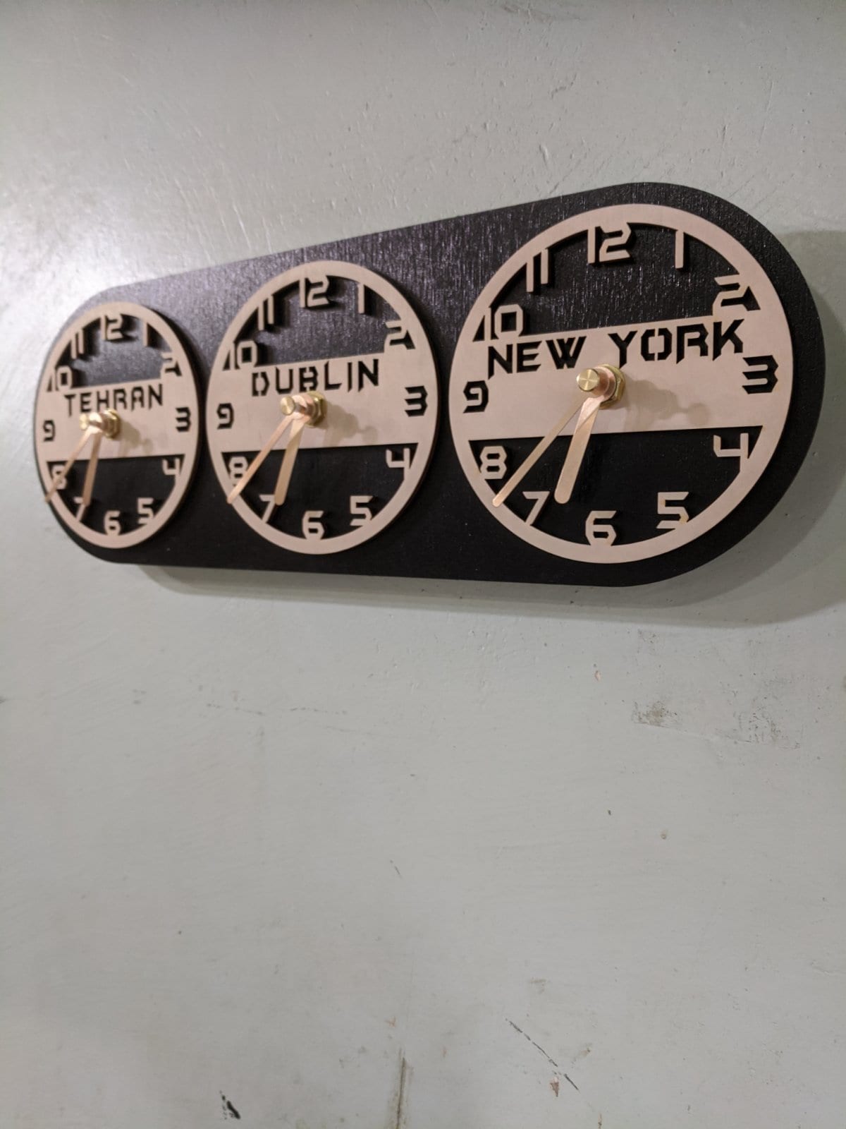 Time Zone Wall Clock City/State/Country Sign World Clock Etsy