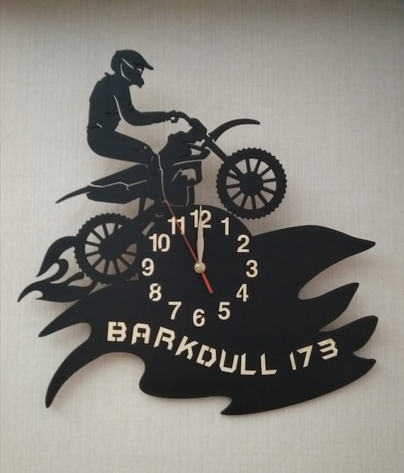 Orologio da parete Dirt Biker Motocross Racer Regalo Moto