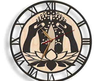 Wall Clock Reflexology Room, Non-ticking, Reflexologist gift, foot massage LARGE 12-18inch Wall Art Decor Gift #175