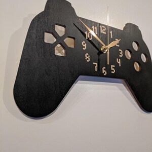 Wall Clock Game Console Non-ticking, Gamer Gift, Joystick, Teens Game Zone, Gaming Room Wall Art Decor, Wooden 12-18 inch image 4