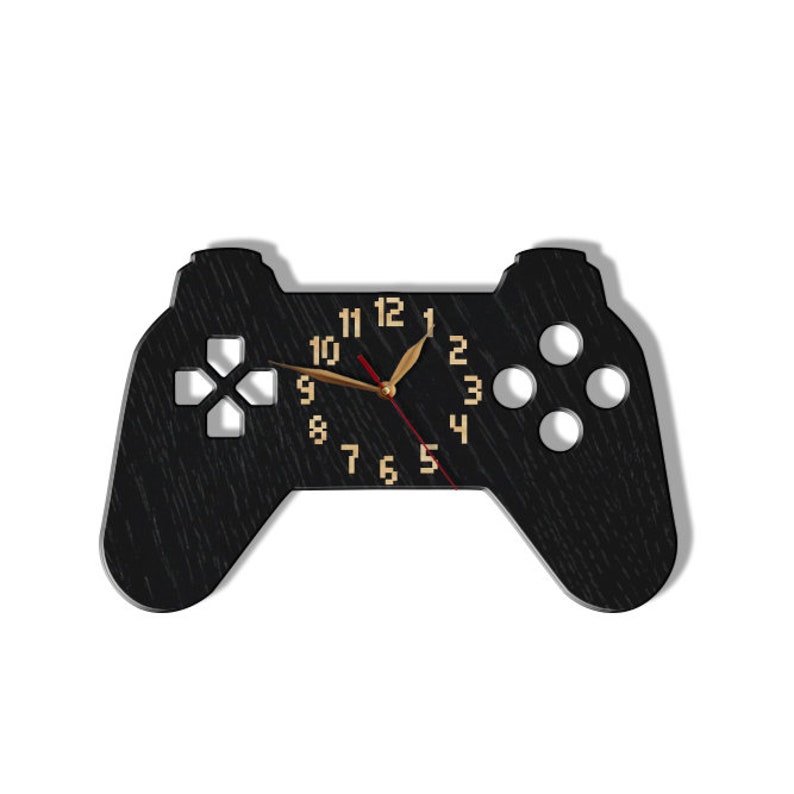 Wall Clock Game Console Non-ticking, Gamer Gift, Joystick, Teens Game Zone, Gaming Room Wall Art Decor, Wooden 12-18 inch image 6
