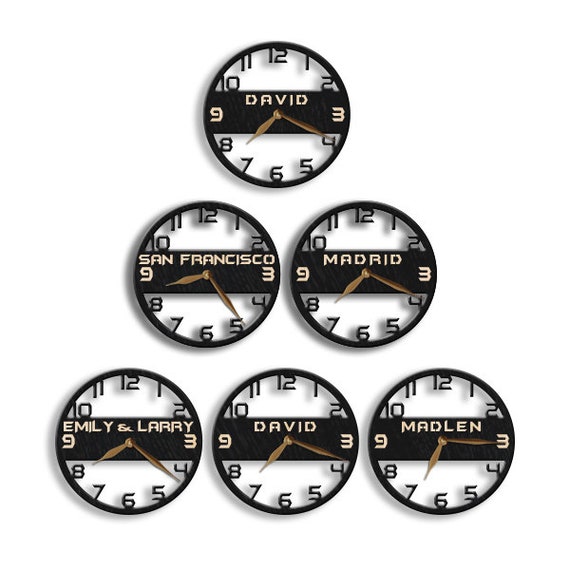 Multiple Time Zone Wall Clocks Wall Design Ideas