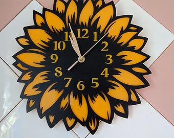 Sonnenblume Wanduhr