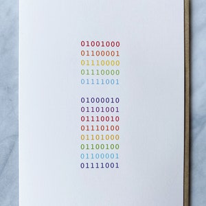Carte de voeux binaire joyeux anniversaire