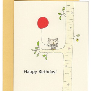 Jolie carte de joyeux anniversaire petite chouette