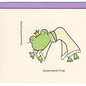 Cute and Funny Downward Frog greeting card