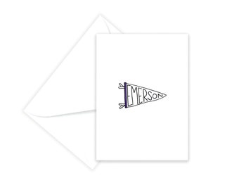 Emerson College - Pennant Card