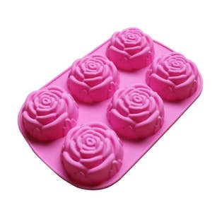 Large Rose Flower Silicone DIY Mold to Make Soap Candle Chocolate Candy  Tray Mold ICE Party Maker Mould 
