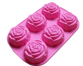 Large Rose Flower Silicone DIY Mold to make Soap Candle Chocolate Candy Tray Mold ICE Party maker  mould