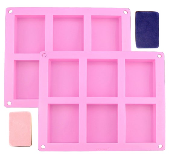 Silicone Soap Molds Homemade Craft Old Fashion Soap Bar Mold Silicone Molds  for Cake Baking Tart Pudding Cookie Making, Rectangle Shape 
