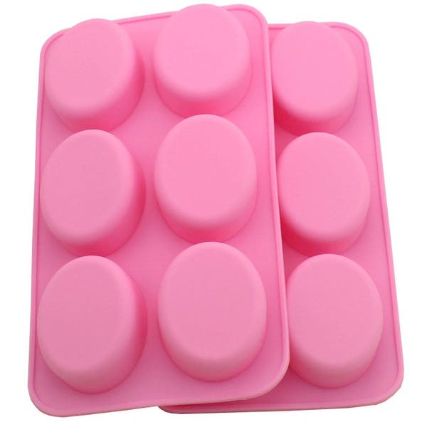 Soap Oval Shape Silicone Mold Chocolate Ice Cube Tray Muffin Molds DIY SOAP Mould Jello Candy