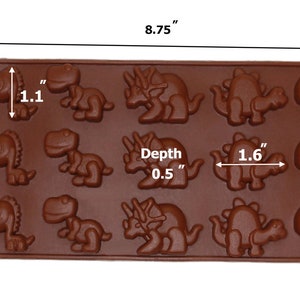 Dinosaur Silicone Mold Chocolate Ice Cube Tray Muffin Molds DIY SOAP Mould Jello Candy Bild 6