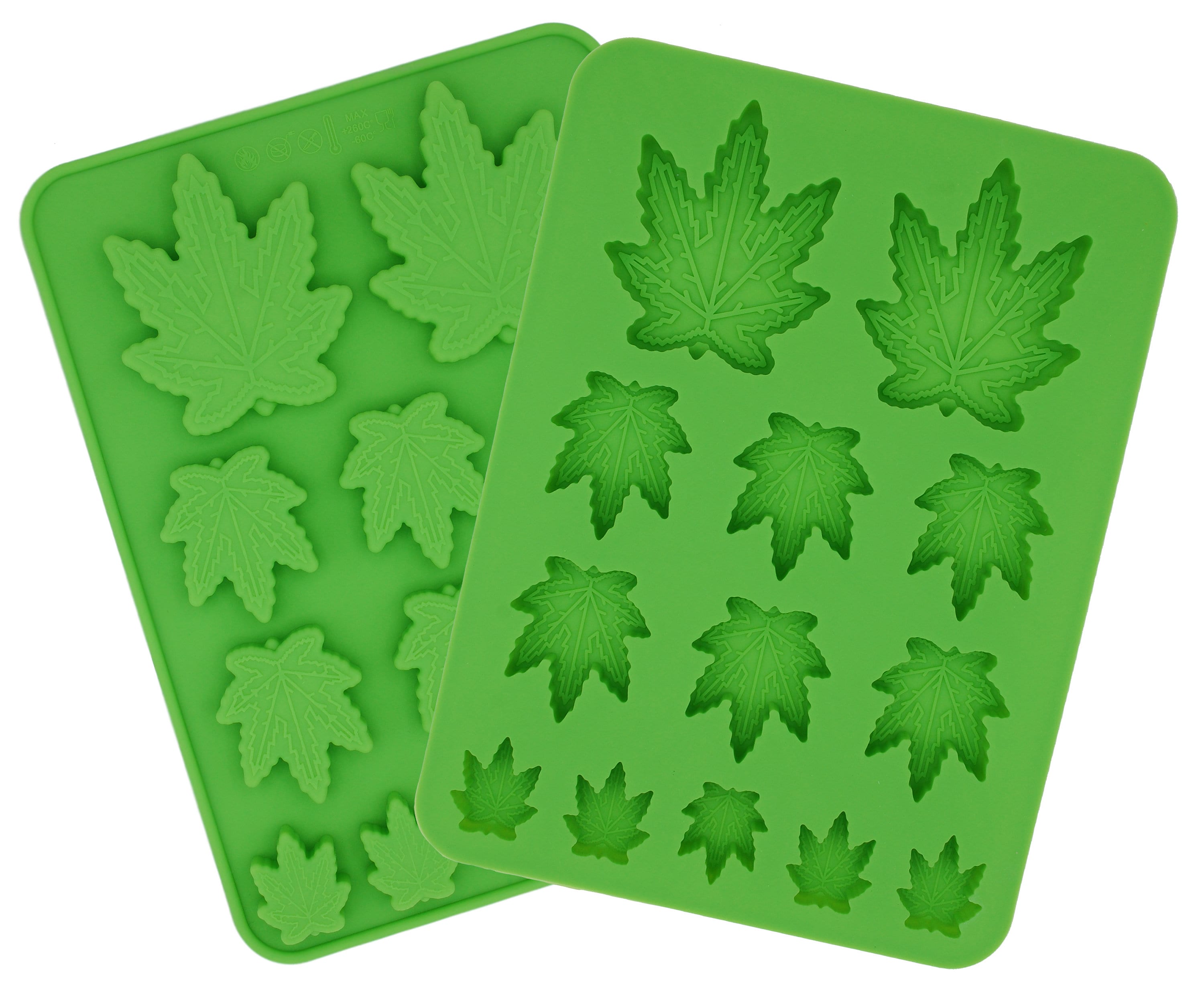 Silicone Candy Ice Cube Mold – Marijuana Leaf – Cake Connection