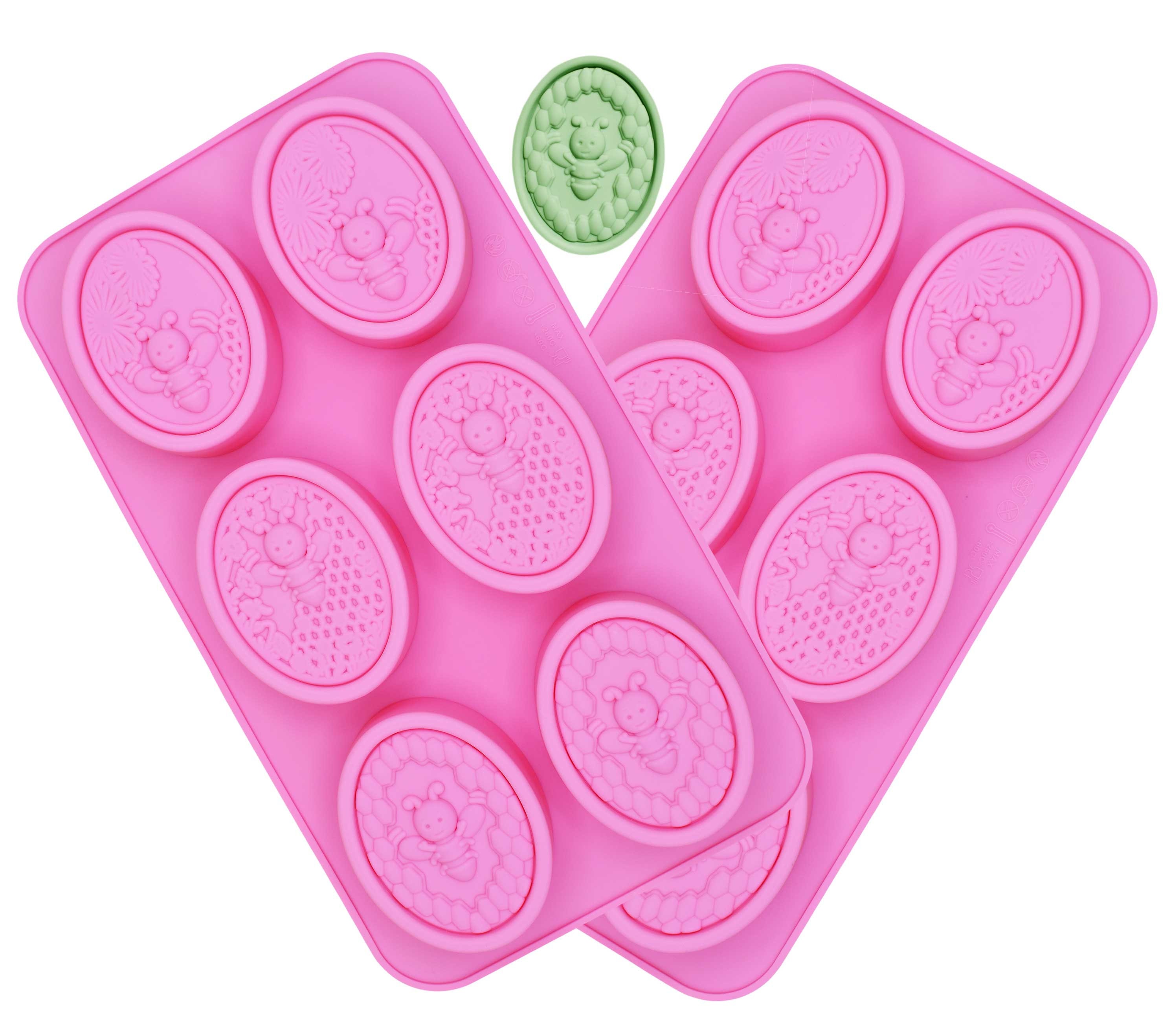 X-Haibei Round Mooncake Chocolate Lotion Bars Soap Making Supplies Silicone Mold 6-Cavity