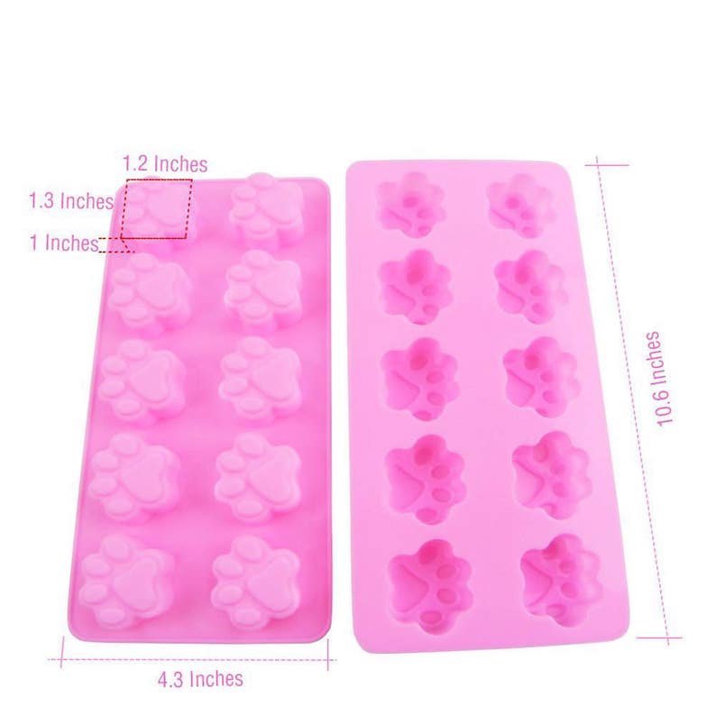 Mini Pet Paws Paw Print Perfect for Homemade dog Treats Silicone DIY Mold to make Soap Candle Chocolate Candy Tray Mold ICE Party mould image 3