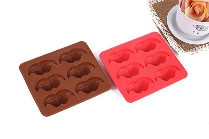 Moustache TPR Silicone Elastic Rubber DIY Mold to make Soap Candle Chocolate Candy Tray Mold ICE Party maker mould