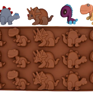 Dinosaur Silicone Mold Chocolate Ice Cube Tray Muffin Molds DIY SOAP Mould Jello Candy Bild 1