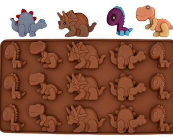 Dinosaur Silicone Mold Chocolate Ice Cube Tray Muffin Molds DIY SOAP Mould Jello Candy