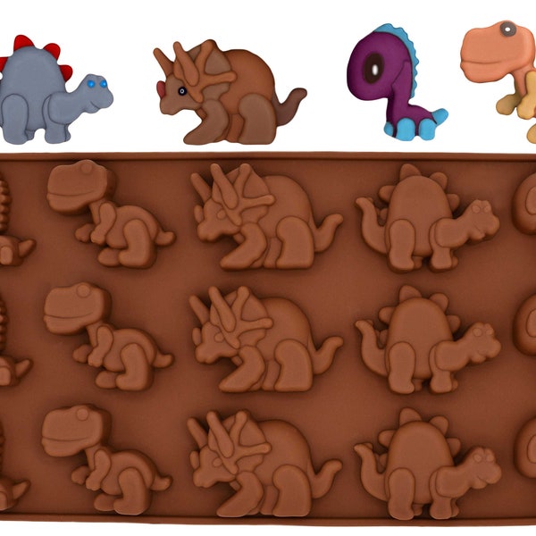 Dinosaur Silicone Mold Chocolate Ice Cube Tray Muffin Molds DIY SOAP Mould Jello Candy