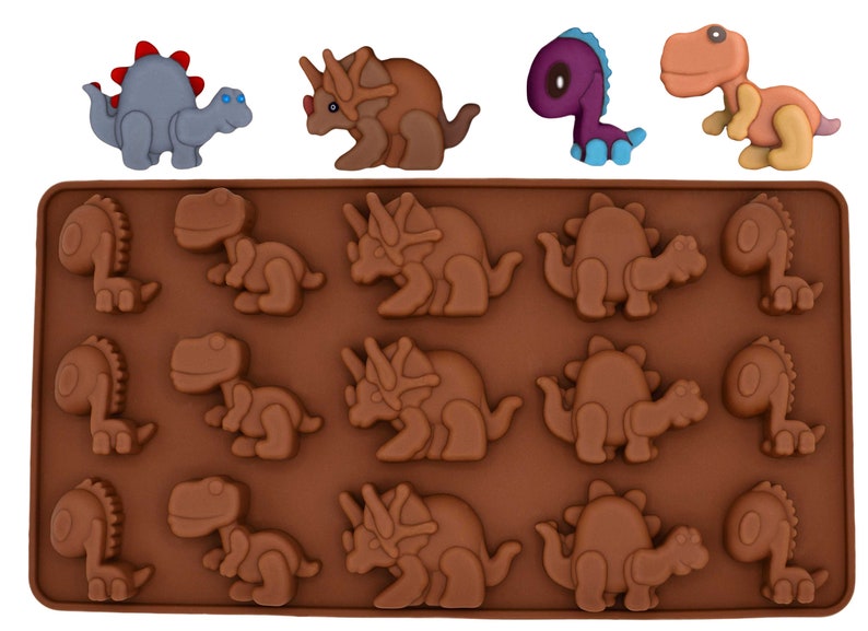 Dinosaur Silicone Mold Chocolate Ice Cube Tray Muffin Molds DIY SOAP Mould Jello Candy Bild 1