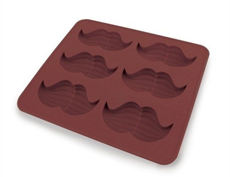 Moustache TPR Silicone Elastic Rubber DIY Mold to make Soap Candle Chocolate Candy Tray Mold ICE Party maker mould