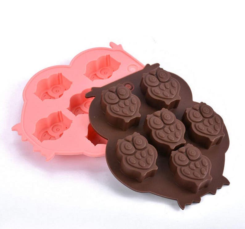 Mini Owl Silicone DIY Mold to make Soap Candle Chocolate Candy Tray Mold ICE Party maker mould