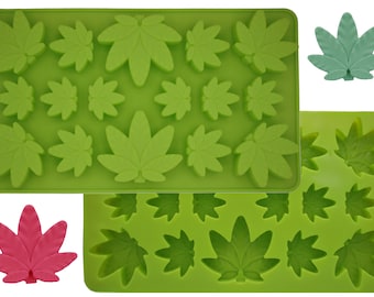 Beistle 59932 Marijuana Leaf Ice Cube Mold Silicone 8 Tray