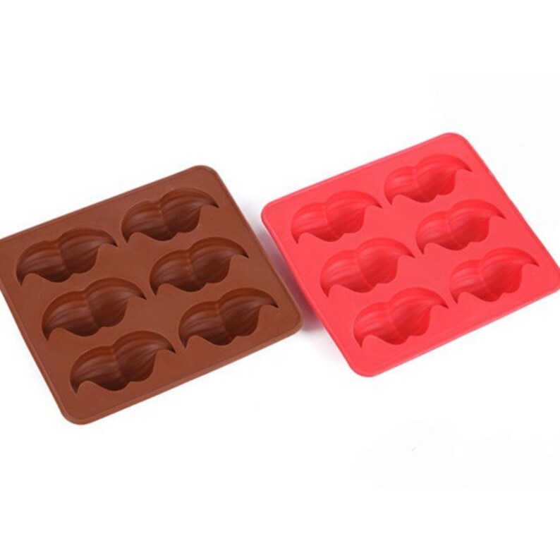 Moustache TPR Silicone Elastic Rubber DIY Mold to make Soap Candle Chocolate Candy Tray Mold ICE Party maker mould