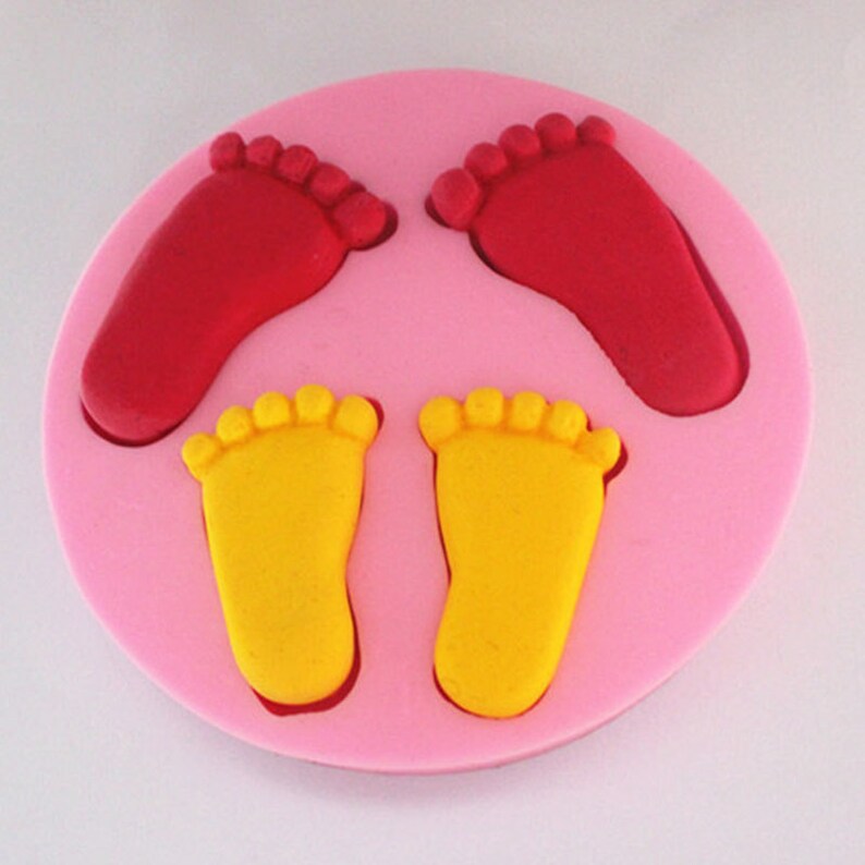 Mini baby feet Silicone DIY Mold to make fondant Chocolate Etsy