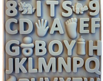 ITS a BOY Alphabet Number Silicone Diy Mold to make Chocolate Candy Tray Mold  Party maker mould