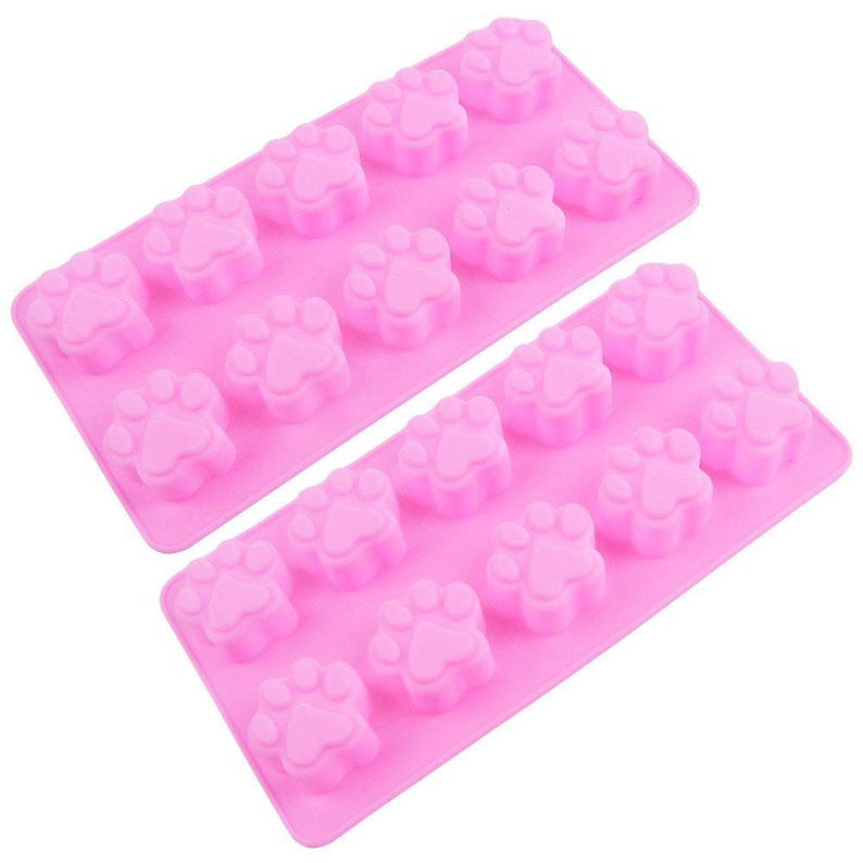 Mini Pet Paws Paw Print Perfect for Homemade dog Treats Silicone DIY Mold to make Soap Candle Chocolate Candy Tray Mold ICE Party mould image 2