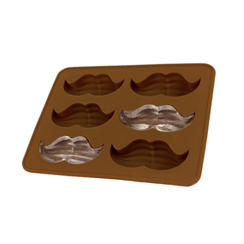 Moustache TPR Silicone Elastic Rubber DIY Mold to make Soap Candle Chocolate Candy Tray Mold ICE Party maker mould