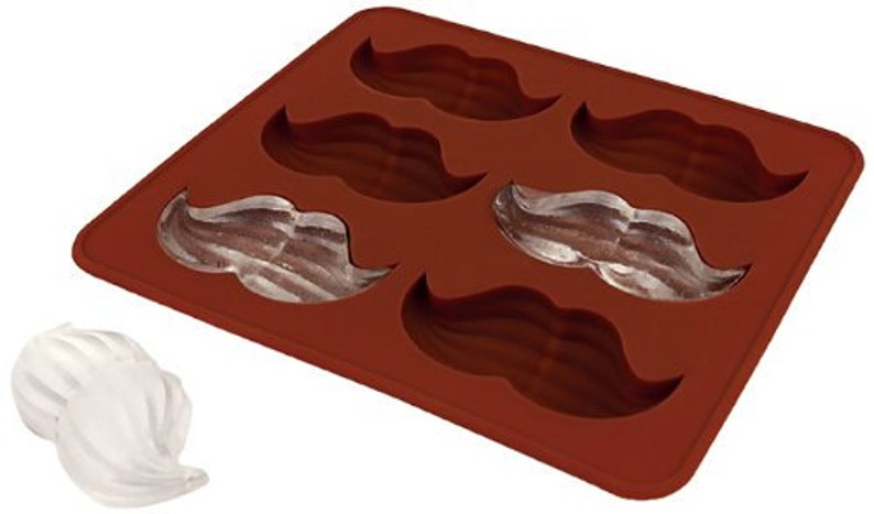 Moustache TPR Silicone Elastic Rubber DIY Mold to make Soap Candle Chocolate Candy Tray Mold ICE Party maker mould
