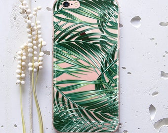 Tropical iPhone XR XS Max 7 Plus Cover iPhone 6s Case iPhone X Leaves iPhone 8 Plus Case Clear X Case Rubber Case Samsung Galaxy S9 WC1221