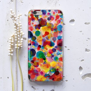 Painting Case for Samsung S9 Case Dots iPhone XS Max 8 Plus Case Silicone iPhone XR Case iPhone 7 Case Unique iPhone 6s Plus iPhone X WC1132