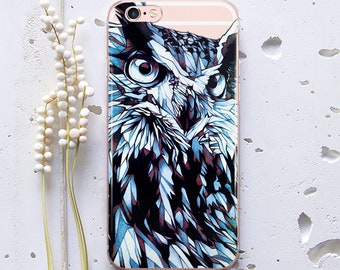 Clear Owl Phone Case iPhone X XR XS Max Case iPhone 8 Plus Case iPhone se 2 Case iPhone 6s Plus Case Samsung Galaxy S9 Plus Case SE WC1199