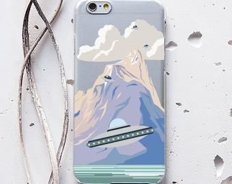 iPhone X Case Mountains iPhone XR XS Max 8 Case Stars iPhone 6s Case Art iPhone 7 Clear Pixel 3a Samsung Galaxy Note 5 Case S6 Edge WC1135