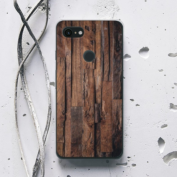Wood Google Pixel 3a XL Case Wooden Google Pixel 3 Hard Case Silicone Google Pixel 2 XL Plastic Pixel 3 XL Cover Father's Day Gift WC1322