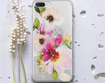 Blue Marble iPhone X XR Case iPhone XS Max Clear iPhone 7 Case for Samsung Galaxy S10 Case Flowers Phone 8 Plus Floral iPhone 6s Plus WC1043