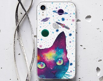 Planets iPhone 13 Pro Max Silicone iPhone 13 Pro Case Space iPhone 13 Mini Case iPhone 12 Pro Max Case Space Cat iPhone 12 Pro Case WC1554